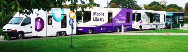 line of mobile libraries