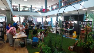 Central Library in Stockton turfed for a consultation event for the Tees Valley Re-Discovered Project.