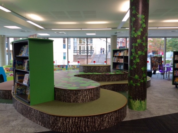 Children's section in the new Stafford library