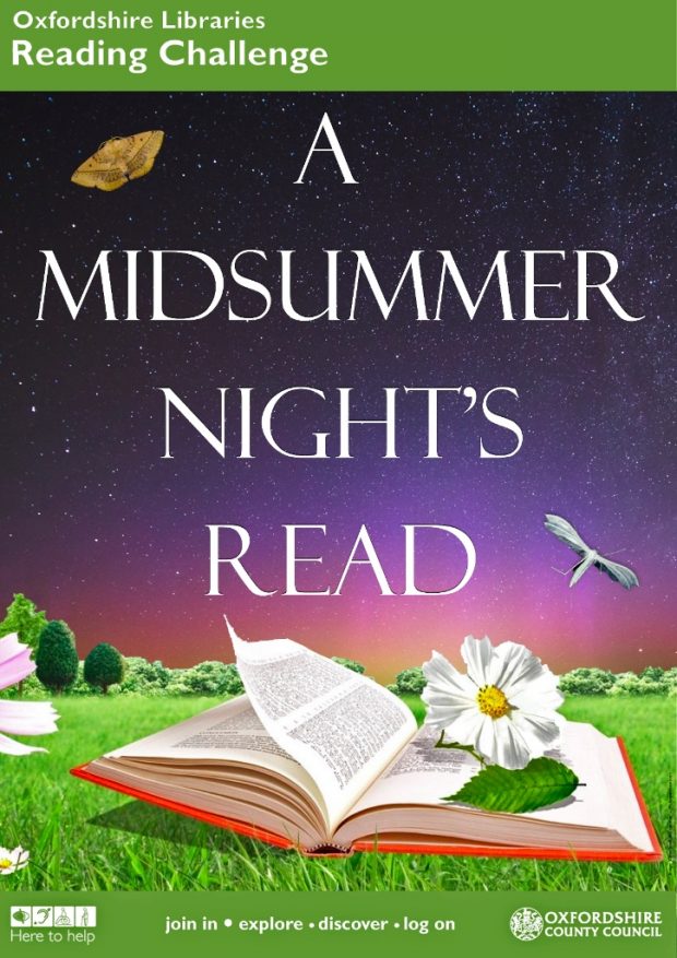 Poster advertising the Oxfordshire Libraries Reading Challenge