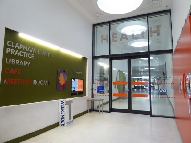 Entrance to Clapham library, Lambeth. Photo credit: Julia Chandler/Libraries Taskforce