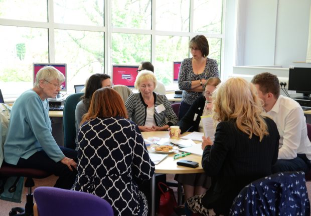 Welcoming the attendees at Bishopsworth library. Photo credit: Bristol libraries