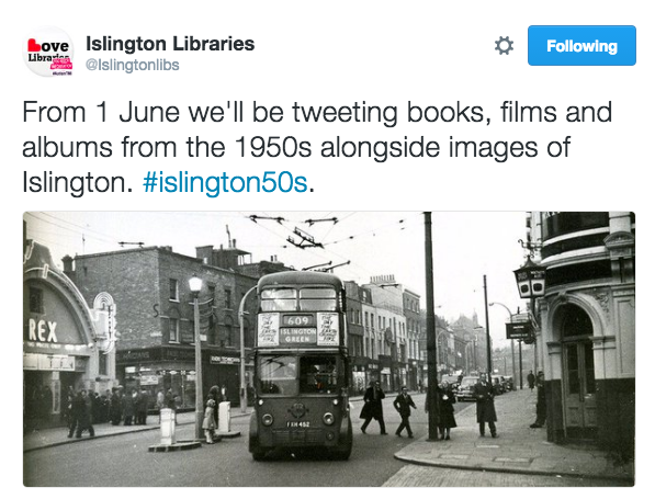 The first tweet in the series [nb an early advert, the campaign started 1 July]