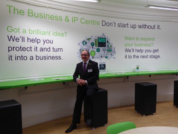 Taskforce Chair and Chief Executive of Northamptonshire County Council Paul Blantern in the new BIPC in Northampton library.