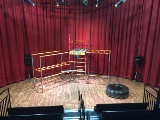Performance space ready for a show. Photo credit: Oldham library
