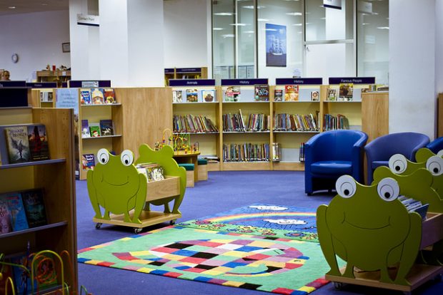 Children's area at Erith Library , Bexley, Kent. Photo credit: Bexley libraries