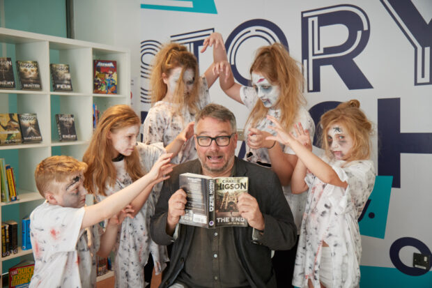 Charlie Higson at the launch of Storysmash.