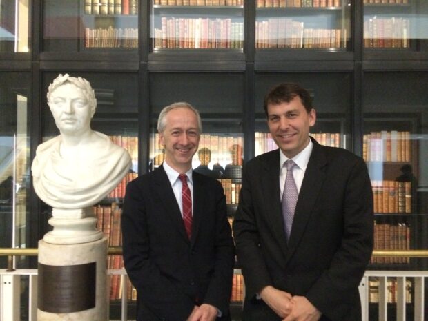 John Glen with Roly Keating, Chief Executive of the British Library