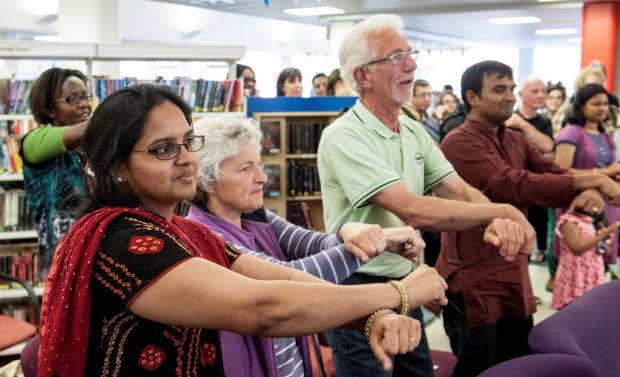 Ipswich county library multicultural day - standing together.