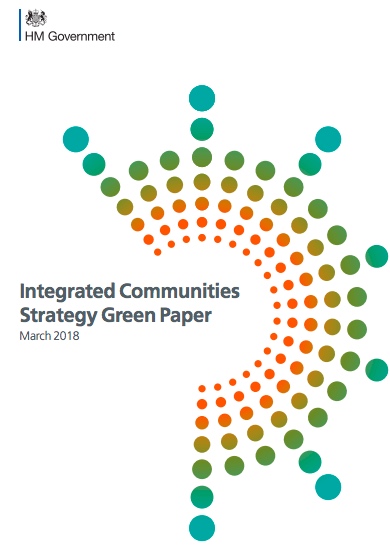 Screenshot of the front of the Integrated Communities Strategy Green paper.