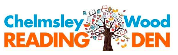 Chelmsely Wood reading den logo - a tree with books instead of leaves
