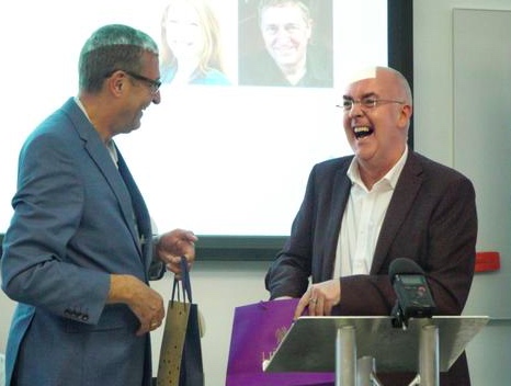 Picture of 2 men smiling - Mark Freeman (left) and Neil Macinnes (right).