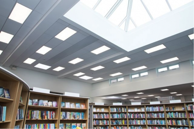 Photo of Beeston library – ceiling and skylight