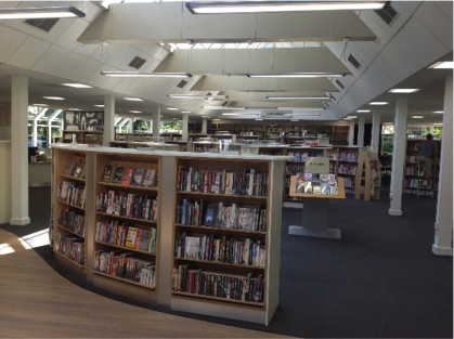 Photo of inside Newark library.