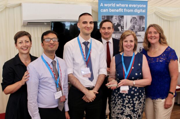 At the ceremony in the Houses of Parliament. Photo credit: Chris Andersson, Good Things Foundation