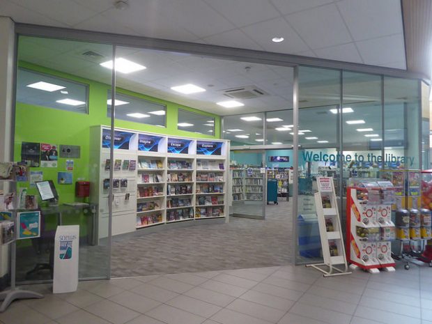 Photo of the entrance to the library in Orford Jubilee Park