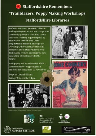 Poster advertising the poppies project